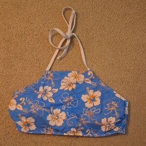 NWOT Wild Fable Blue Floral Halter Bikini Top